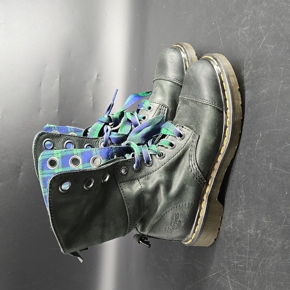 Dr.Martens Aimilie Green Moto Boots EU 37 US 6 - Picture 2 of 12